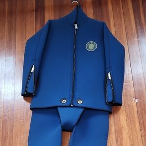 Blue Wetsuit with Zipper Details